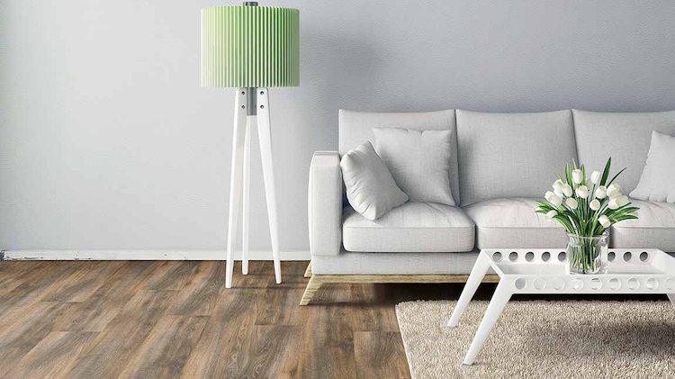 wide plank luxury vinyl plank flooring in a living room