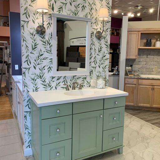 Cabinets in our showroom
